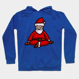 Santa Doing Yoga Christmas Matching Hoodie